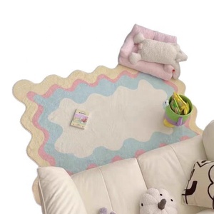 Alfombra de dormitorio de estilo de dibujos animados en la que se puede sentarse o dormir, Alfombra de borde de cama, Alfombra de Cachemira de imitación gruesa derivados de Anime - Product Image 5