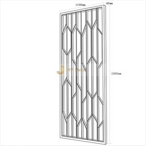 Square Customized Pattern Stainless Steel Waterproof Translucent Room Dividers Partitions <b>Screen</b> for Home Living Room - Product Image 6
