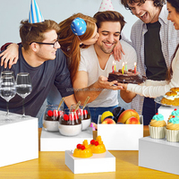 SHP Grandes Ventes Présentoir de Table en Acrylique Transparent 4 Pièces en Cascade pour Aliments et Restaurants