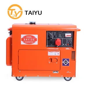 Grupo gerador diesel Taiyu 5Kw com motor 188F gerador diesel marinho de baixo nível de ruído