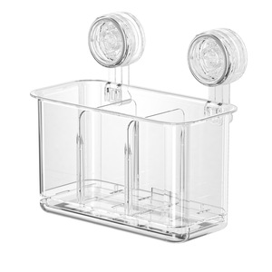 Suction Cup Chopstick Rack Large Capacity Wall Mount Kitchen <b>Draining</b> Basket Rectangle Shape Multipurpose Storage L Size - Product Image 5