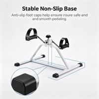 Mini-vélo d'exercice de bureau en acier, durable, écologique, portable et pliable, pour bras et jambes, machine d'exercice des pieds, 100 kg