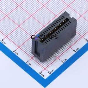 HEV32LP03BK Gold Finger Connector SMD,P=1.27mm Connector ( Connector Type: EDGE SLOT )( Pitch: 1.27mm )( Total PIN Count: 32P ) - Product Image 1