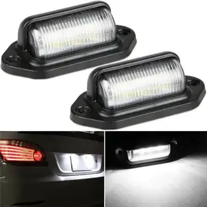 12v 6 Led lisans plaka işık gövde anahtarı için Suv van kamyon römork kuyruk işık uyarı lambası arka araba ampulü aksesuarları