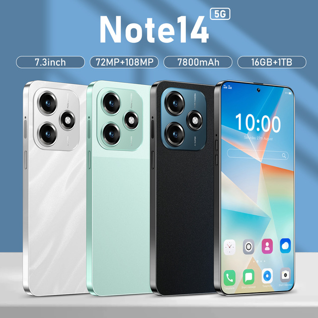 New Note 14 7.3 Inch 16+512GB All in One Smartphone Cross Border Hot Selling Model for Foreign Trade