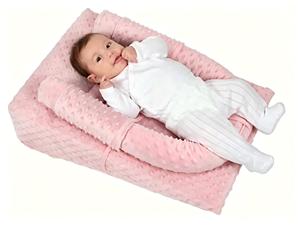 Cuna Portátil Rosa Suave para Bebé, Cama de Acurrucar para Recién Nacidos, Almohada Transpirable para Bebés de 0 a 12 Meses - Product Image 1