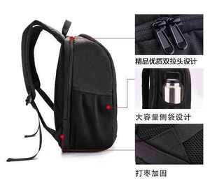 Custom Professional Black Standard Waterproof <b>Photography</b> Camera <b>Backpack</b> Shoulders Bag for Slr/dslr - Product Image 5