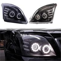 Phare avant LED modifié pour automobile avec lentille de projecteur, feux de jour DRL et clignotants, installation Plug-and-Play directe