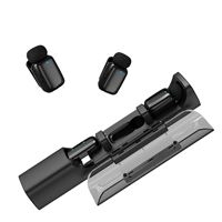 Microphone sans fil mini, micro d'enregistrement sans fil pour téléphone, appareil photo, ordinateur portable, 2,4 GHz, micro-cravate professionnel 48 kHz avec suppression du bruit