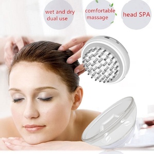 เครื่องนวดศีรษะไฟฟ้าแบบพกพา EMS สำหรับใช้ในบ้าน หวีนวดหนังศีรษะ - Product Image 5