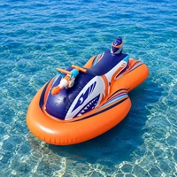 Bouée gonflable pour jet ski en spandex/nylon imprimé requin pour enfants, jouet de baignade pour garçons et filles, plage, lac, extérieur