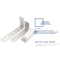 Support d'angle étendu et élargi en acier inoxydable, modèle de support de tablette triangulaire en L à angle droit fixe de 90 degrés