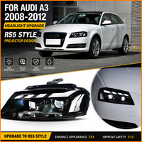 Conjunto de Faros Delanteros LED Matrix Estilo RS5 para Audi A3 8P 2008-2012, Lámpara de Señal de Giro Secuencial Dinámica, Proyector