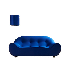 Sillón Individual Moderno de Tela Azul con Asiento Suave, Mueble para Sala de Estar - Product Image 3