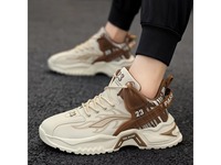 Chaussures de sport décontractées montantes pour hommes, nouvelle collection automne-hiver 2026, en cuir, respirantes, légères, à semelle épaisse, pour la course et la marche, grandes tailles