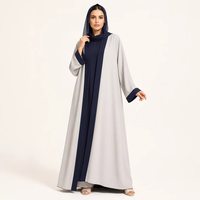 Ensemble Abaya quatre pièces pour femmes, bleu marine, vêtements modestes, vêtements islamiques