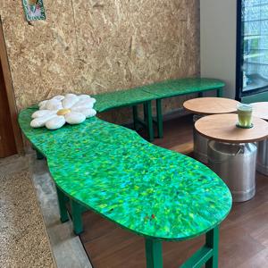 4GoodThings Recycled <b>Plastic</b> Frame Modern Craftsman Water Resistant Durable 2-Seater Outdoor School <b>Bench</b> Eco Friendly Patio - Product Image 1