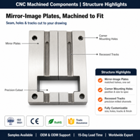 Composants d'outillage usinés CNC OEM, kit de pièces métalliques sur mesure, plaques rainurées et manchons pour usage industriel