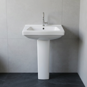 Vistaar White Ceramic Round <b>Full</b> Pedestal Wash Basin Lavabo Sink Stand Modern Bathroom Sanitary Ware India Factory - Product Image 4