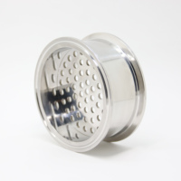 Plaque filtrante à trois pinces en acier inoxydable 4 "SS304 avec anneau de pression pour extracteurs en boucle fermée