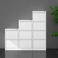 Armoire à tiroirs en acier moderne à 2/3/4 niveaux, design vertical/latéral, avec serrure à clé et poignée – Durable, modulaire, pour la maison, le bureau et l'école
