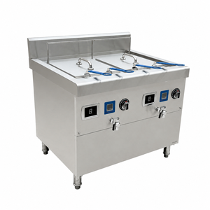 <span class=keywords><strong>Friteuse</strong></span> électrique professionnelle en acier inoxydable 26L+26L avec 4 paniers, réservoir d'huile <span class=keywords><strong>amovible</strong></span>, multi-tension et contrôle de température - Product Image 3