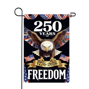 Bandera de Jardín Blessings America 250, Bandera Patriótica de EE. UU., One Nation Under God, Bandera Conmemorativa de Doble Cara para el 4 de Julio, 12x18 - Product Image 1