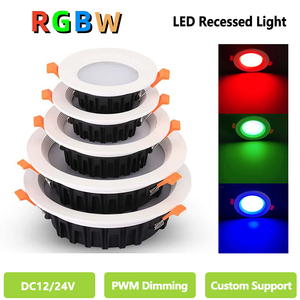 12V 24V RGB RGBW RGBWW COB 6W Trou de découpe 70-80mm Led Smart Downlight Led Plafonnier Spot - Product Image 1
