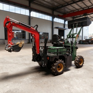 Spedizione Gratuita, Mini Escavatore Elettrico 4x4 Trainabile con Motore e Cambio, Alta Potenza di Scavo, Certificato CE - Product Image 4