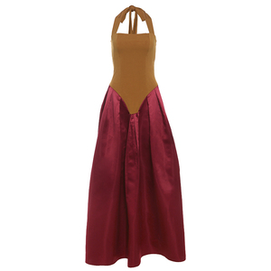 Small Niche Design Contrasting Color Splicing Waist Covering <strong>Suspender</strong> <strong>Skirt</strong> Women's Light Luxury Vintage Cashmere Diamond Ball - Product Image 6