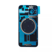 Coque arrière en verre avec lentille d'appareil photo, plaque en fer et anneau magnétique pour téléphone 8-16 Pro Max – Remplacement de la coque arrière de la batterie