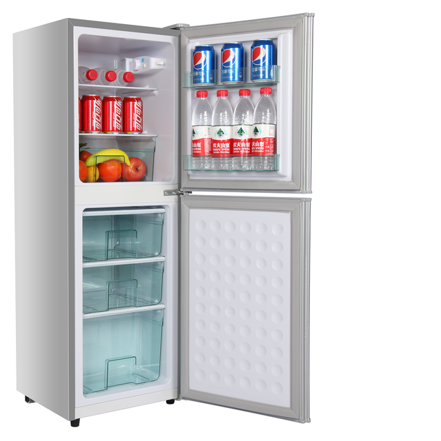 116L BCD-116W 2 Doors Bottom Freezer Top Fridge Electric 220V 116L Retro Refrigerator Combi Fridge Mini Fridge Refrigerator