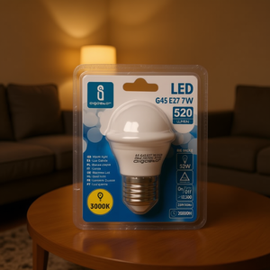 Lampadina Led Aigostar G45 E27 7W 3000K Luce Calda Ampio Angolo 520 Lumen 25000H - Product Image 3