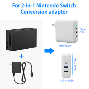 Rocketek Replacement Switch <span class=keywords><strong>Dock</strong></span> <span class=keywords><strong>USB</strong></span> <span class=keywords><strong>C</strong></span> PD 30W AC Adapter with HDMI Video Converter USB3.0 Fast Charger Power Port for <span class=keywords><strong>iPad</strong></span> <span class=keywords><strong>Pro</strong></span> - Product Image 3