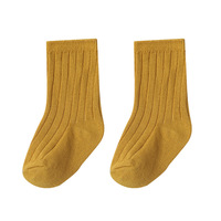 Nouvelles chaussettes jacquard respirantes printemps-hiver pour enfants, sans couture, pour garçons et filles, double aiguille, mi-mollet, marque GI Fujian