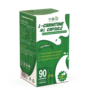 L-肉碱绿茶胶囊高级体重管理能量补充剂锌铬营养补充剂清真素食成人 - Product Image 1