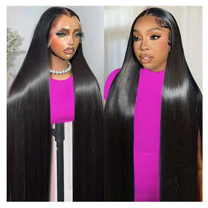 Aureplume วิกผมคนตรง13X6วิกผมยาวลูกไม้ด้านหน้าแบบใสไม่มีกาวสองชั้นวิกสำหรับเด็กคุณภาพสูง - Product Image 1