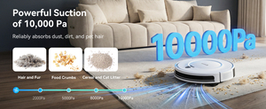 Aspirateur <span class=keywords><strong>robot</strong></span> Redroad <span class=keywords><strong>E6</strong></span>, aspiration 10000 Pa, autonomie 150 min, navigation infrarouge, contrôlé par application, usage domestique, balayage et lavage - Product Image 3