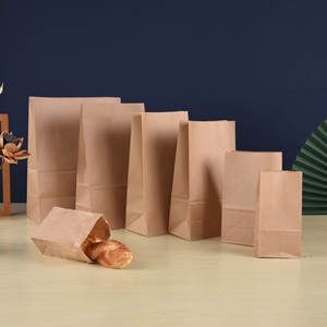 Bolsas de Papel Kraft para Alimentos, sin Asas, Resistentes a la Grasa, con Logotipo Personalizado, para Snacks, Venta al Por Mayor - Product Image 1