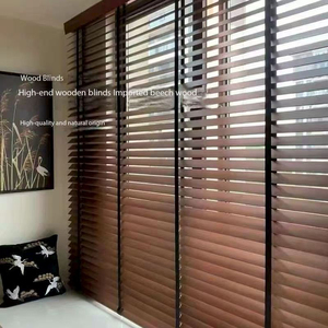 Persianas de Madera Maciza Personalizadas, Persianas Eléctricas de Madera, para Dormitorio, Estudio, Sala de Estar y <span class=keywords><strong>Comedor</strong></span> - Product Image 1