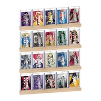 Présentoir mural en bois pour cartes de sport, support pour cartes de baseball et de football, collection de cartes gradées, nettoyage de vaisselle