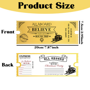 Vintage Navidad Rellenar <span class=keywords><strong>en</strong></span> blanco Invita Tarjetas Boleto Navidad Believe <span class=keywords><strong>Tren</strong></span> Boleto Invitaciones Tarjeta para la decoración <span class=keywords><strong>de</strong></span> la fiesta - Product Image 2