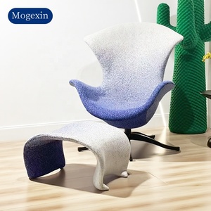 Rainbow Petal Spin Home Furniture Leisure Chair Living Room Application Modern Design Style Chair Velvet Fabric l Shape Sofa - Product Image 4