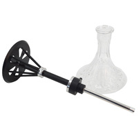 Usine de narguilé Offres Spéciales grand ensemble de pot en verre en alliage d'aluminium russe 1 tuyau Tube en silicone avec narguilé bouteille en verre narguilé