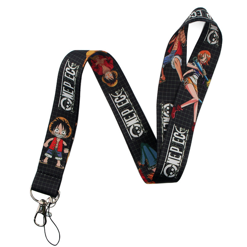 Fashion Cute Cartoon Anime Piece Luffy Chopper Zoro Lanyard Phone Card Anti-Lost Lanyards Accessories Custom Lanyard Keychain Image 5