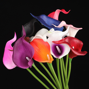 Flores Artificiales de <span class=keywords><strong>Lirio</strong></span> de Cala de PU Premium - Flores Artificiales Realistas para Decoración de Bodas/Hogar/Oficina - Product Image 1