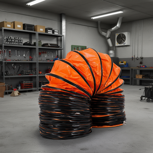 Manguera Flexible de PVC de 32 Pies y 12 Pulgadas, Naranja, para Ventilación, Extracción, Ventilador Industrial - Product Image 2