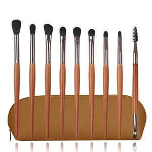 Juego de brochas para sombra de ojos de 9 piezas, color madera premium, con agarre cómodo para crear <span class=keywords><strong>maquillaje</strong></span> diario sin esfuerzo - Product Image 1