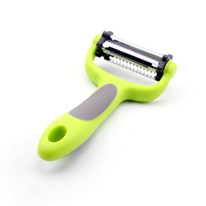 Éplucheur multifonctionnel en acier inoxydable 3 en 1, éplucheur rotatif pour légumes et fruits, éplucheur de melon portable - Product Image 5