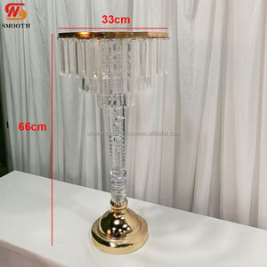 SMOOTH 80Cm DE ALTO arreglo de flores decorativas transparentes soporte de flores de acrílico transparente para centro de mesa de boda - Product Image 5
